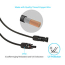 Renogy 1.5 Feet 12AWG Solar Extension Cable with MC4 Female and Male connectors