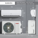 TOSOT - Aire acondicionado minisplit con bomba de calor de 24.000 BTU - 230 V