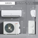 TOSOT - Aire acondicionado minisplit con bomba de calor de 9000 BTU - 120 V