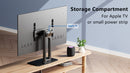 ErgoAV-Extra Large Tabletop TV stand with cord management and compartment for up to 86" TV