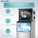 EQCHEN 350 lb Ice Maker Commercial Ice Machine with 230 lb Ice Bin