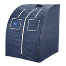 Durasage Health - Durasage Oversized Portable Personal Steam Sauna Spa for Relaxation at Home, 60 Minute Timer, 800 Watt Steam Generator, Chair Included - Satin Blue
