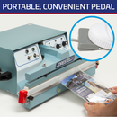 Sellador de bolsas de impulso de pie de mesa de 18"