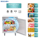Refrigerador comercial bajo encimera, EQCHEN 28" de una sola puerta de acero inoxidable Lowboy refrigerador de mesa de trabajo 6.3 pies cúbicos