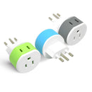 Brazil Travel Adapter - 2 in 1 - Type N - Compact Design (US-11C)