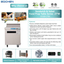 Mesa refrigeradora para preparación de sándwiches EQCHEN de 27 pulgadas