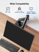 ErgoAV-Gas spring monitor mount for single monitor up to 35"