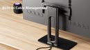 ErgoAV-Extra Large Tabletop TV stand with cord management and compartment for up to 86" TV
