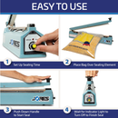 Selladora manual de impulso para bolsas, 20"