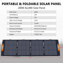 Panel solar ALLWEI XY-200 de 200W para PPS1200 PPS2400