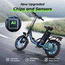 isinwheel U4 Foldable Step-thru Electric Bike 500w 55Miles Range