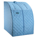 Durasage Health - Sauna de vapor personal portátil y ligera Durasage para relajarse en casa, temporizador de 60 minutos, generador de vapor de 800 vatios, silla incluida - Azul claro