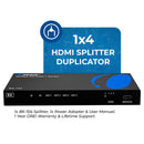 Divisor HDMI 1x4: 1 entrada, 4 salidas, UltraHD 8K, EDID (BK-104)