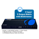Multivisor cuádruple 4K con conmutación fluida 4x2 (UHD-402MV)