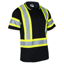 Polo de seguridad reflectante bicolor de alta visibilidad con espalda en X