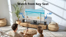 ErgoAV-Extra Large Tabletop TV stand with cord management and compartment for up to 86" TV