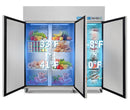Refrigerador y congelador comercial de 3 puertas