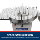 39" Stainless Steel Rotary Accumulation Table and Container Unscrambler