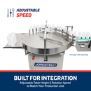 39" Stainless Steel Rotary Accumulation Table and Container Unscrambler