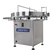 39 inch stainless steel rotary accumulation table and container unscrambler E ART 200 JORESTECH H1