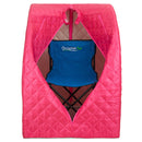 Durasage Health - Sauna de vapor personal portátil y ligera Durasage para relajarse en casa, temporizador de 60 minutos, generador de vapor de 800 vatios, silla incluida - Fucsia