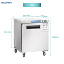 Refrigerador comercial bajo encimera, EQCHEN 28" de una sola puerta de acero inoxidable Lowboy refrigerador de mesa de trabajo 6.3 pies cúbicos