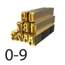3mm Hot Stamp Type – Set of 0-9