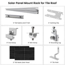 Panel Solar Monocristalino de 410 Vatios (Paquete de 2) con Soporte de Montaje para Panel Solar