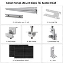 Panel Solar Monocristalino de 410 Vatios (Paquete de 2) con Soporte de Montaje para Panel Solar