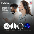 Auriculares USB LIVEY 410DU ENC, optimizados para UC