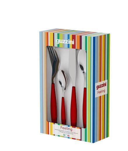 MENAGERE 24 PIECES FEELING ROUGE