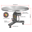 48” Stainless Steel Rotary Accumulation Table