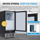 Máquina para hacer cubitos de hielo Newair Daily Clear con función de autolimpieza REFURB