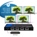 Divisor HDMI 1x4: 1 entrada, 4 salidas, UltraHD 8K, EDID (BK-104)