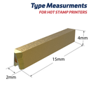 4mm Hot Stamp Type - 0