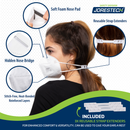 Mascarillas protectoras desechables KN95 de 5 capas – Paquete de 20