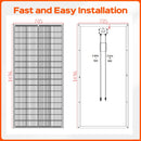 ACOPOWER 200 Watt 24 Volt Monocrystalline Solar Panel