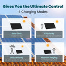 ACOPOWER Inversor híbrido de cargador solar todo en uno de onda sinusoidal pura de 3000W/12V