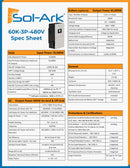 Sistema solar comercial de 240 kW - Kit solar trifásico de 480 V + 4 inversores Sol-Ark de 60 K y 480 V + 4 baterías de litio INDOOR Sol-Ark de 60 KW + 242 KW solares con montaje en suelo y cableado