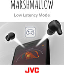 Auriculares inalámbricos auténticos JVC Marshmallow en color negro