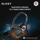 LIVEY 715BT Wireless Headset with Noise Cancelling