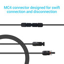 Renogy RNG-EXTCB-5FT-10 - Cable de extensión solar Renogy de 5 pies y calibre 10 AWG con conectores MC4 hembra y macho