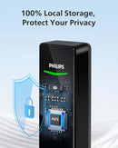 Cerradura de seguridad inteligente Philips 2 en 1 con reconocimiento de palma y timbre inalámbrico.