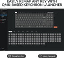 Teclado Keychron Q3 Max con retroiluminación RGB intercambiable y perilla marrón - Negro