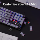 Teclado Keychron K17 Max con interruptor rojo, retroiluminación RGB y Gateron intercambiable