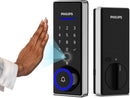 Cerradura de seguridad inteligente Philips 2 en 1 con reconocimiento de palma y timbre inalámbrico.