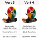 Reproductor de discos de vinilo vertical Fuse Rad-Vert-4 con radio AM/FM, pantalla LCD y Bluetooth