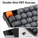 Keychron K8 Max Swappable RGB Backlight Aluminum Red Switch Keyboard - Black