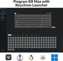 Keychron K8 Max Swappable RGB Backlight Aluminum Red Switch Keyboard - Black