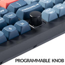 Keychron V6 Max Swappable RGB Backlight Brown Switch Keyboard - Black - Knob Version